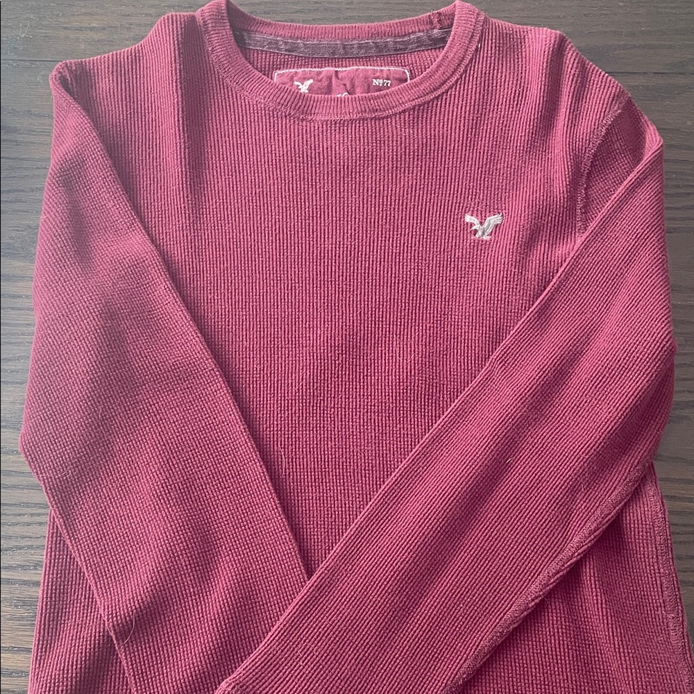 American Eagle Outfitters Maroon Crewneck Sweater